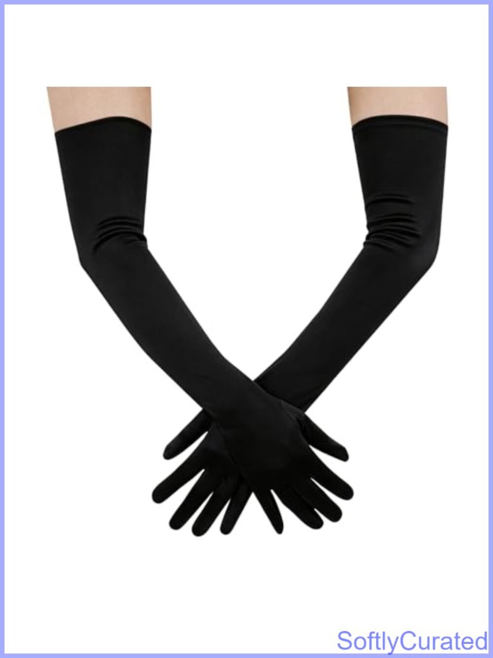 Long Satin Gloves Elbow Length 1920s Costume Formal